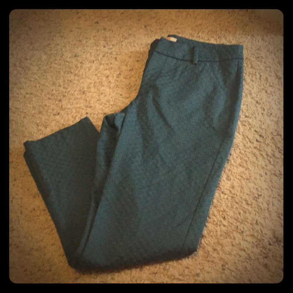 Blue Cropped Dress Pants